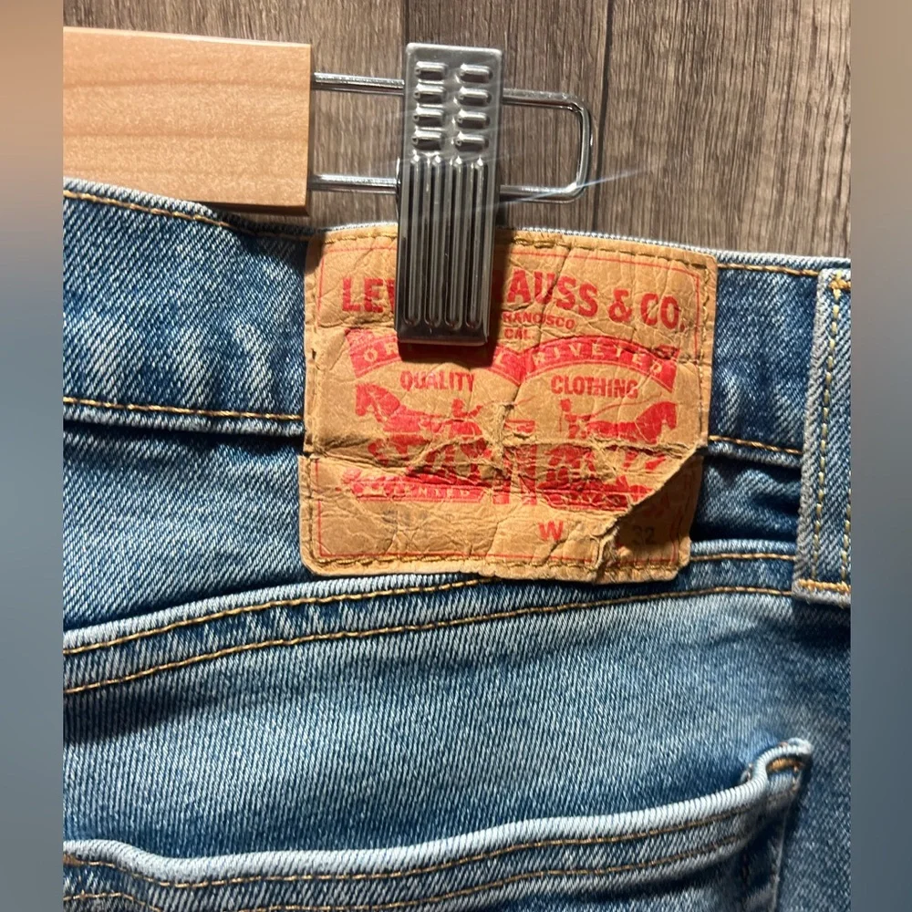 Levi’s Men's Blue Jeans Washed Look 34 32 Long - Picture 4 of 8